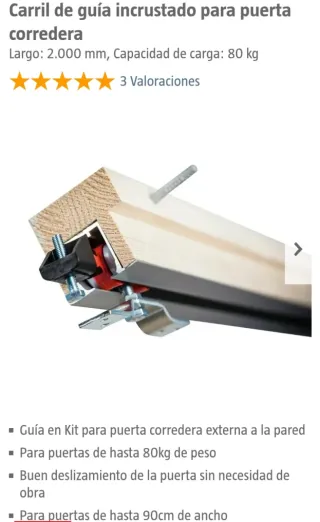 Carril Guía para puerta Corredera (dos unidades)