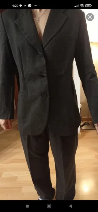 Traje de chaqueta paño gris oscuro