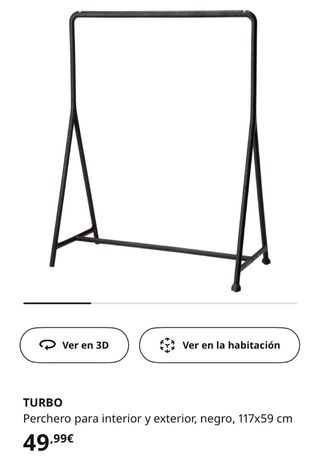 Perchero Burro Turbo Negro