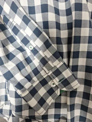 Camisa cuadros azul marino hombre