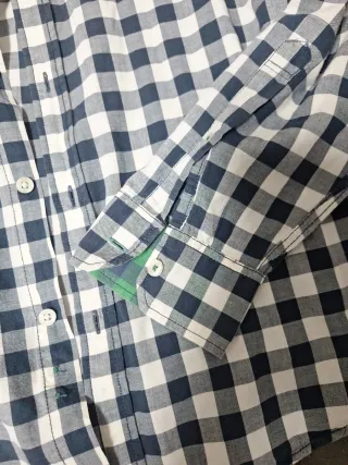Camisa cuadros azul marino hombre