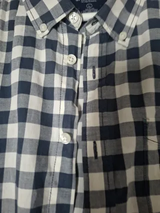Camisa cuadros azul marino hombre
