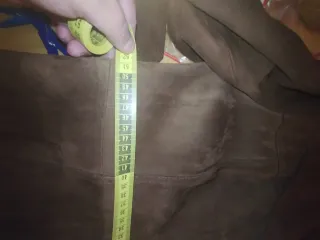 Gabardina ante y piel marrón