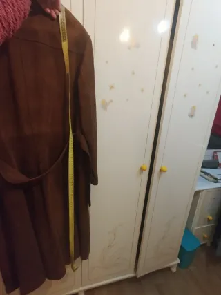 Gabardina ante y piel marrón