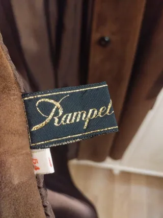 Gabardina ante y piel marrón