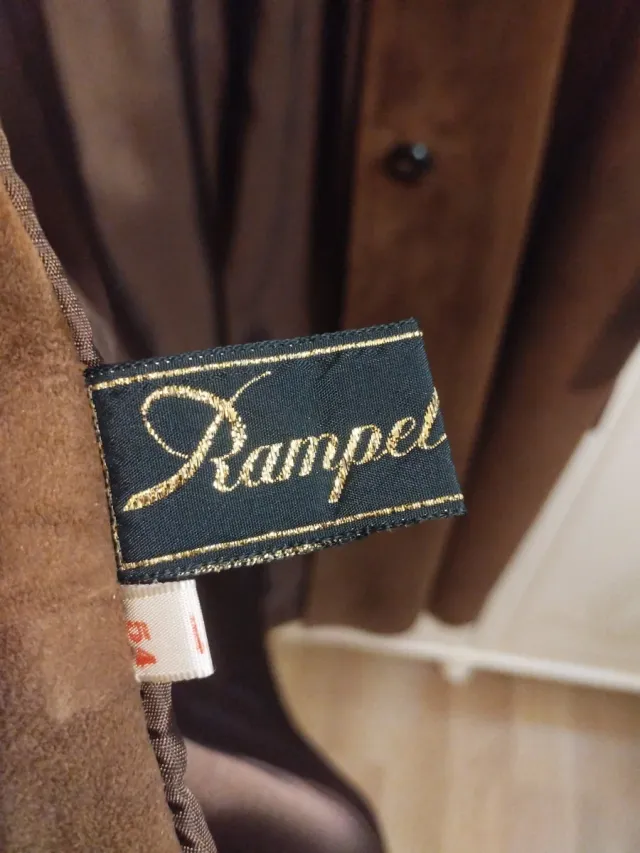 Gabardina ante y piel marrón