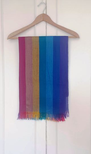 Fular de rayas multicolor