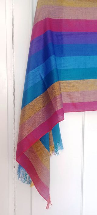 Fular de rayas multicolor