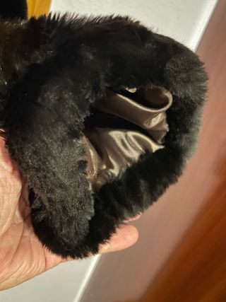 Abrigo piel de mouton negro