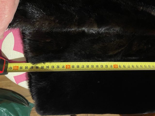 Abrigo piel de mouton negro