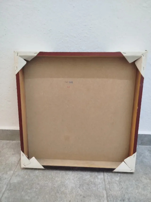 Cuadro musical jazz naranja y blanco