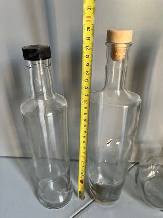 5 Bottiglie di Vetro Vuote