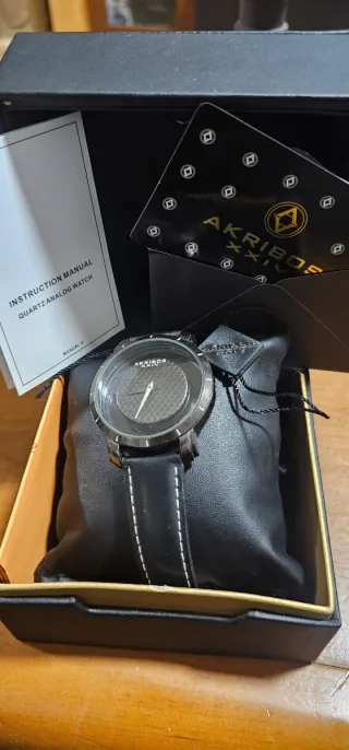 Reloj Akribos Cuarzo Análogo Negro/Plata