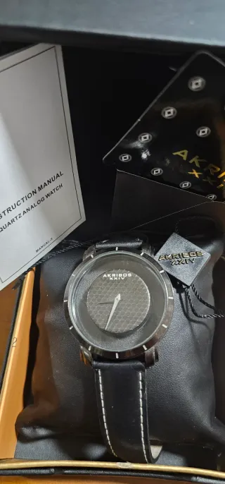 Reloj Akribos Cuarzo Análogo Negro/Plata