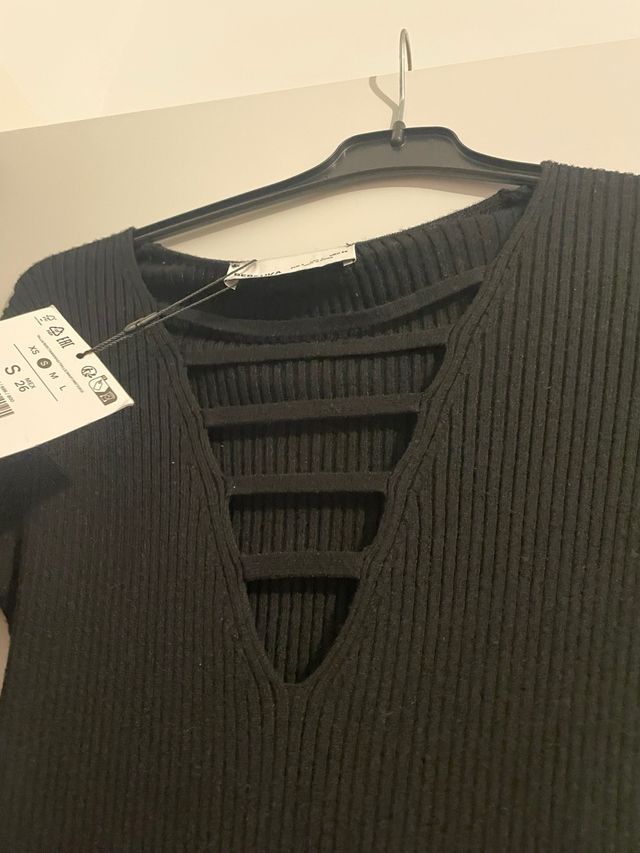 Vestido largo negro con etiqueta Talla S