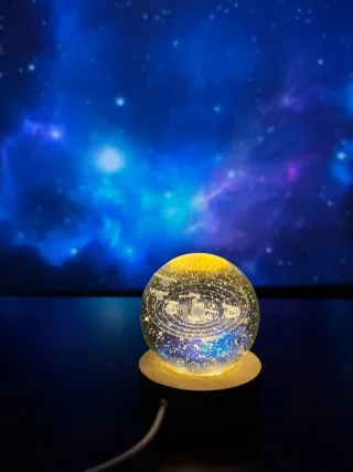 Lampade Universo Cristallo Legno