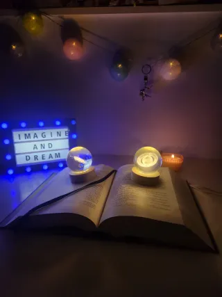 Lampade Universo Cristallo Legno