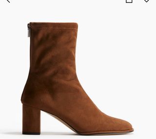 Botines ante marrón talla 38