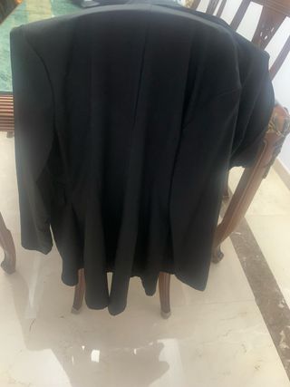 Chaqueta larga negra Fina