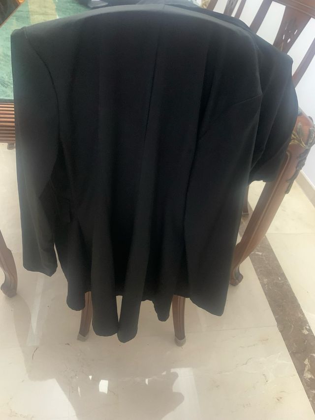 Chaqueta larga negra Fina