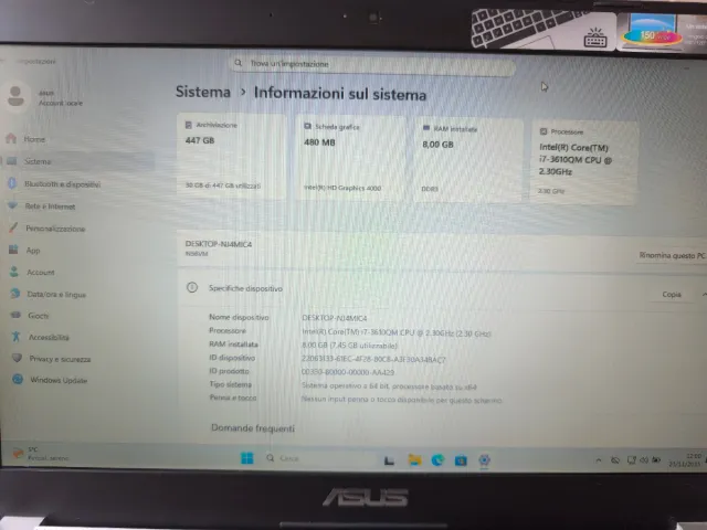 Notebook Asus N56VM