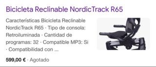 Bicicleta Estática NordicTrack R65