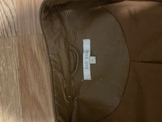 Chaqueta de cuero mujer marrón