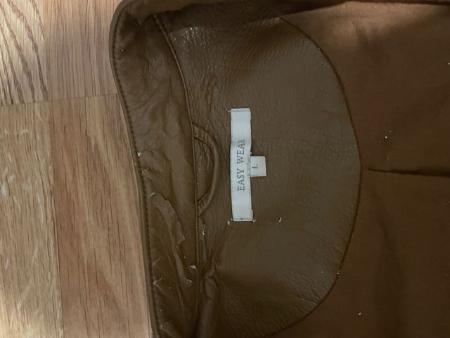 Chaqueta de cuero mujer marrón