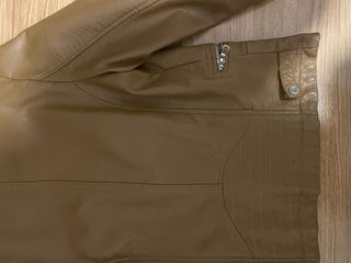 Chaqueta de cuero mujer marrón