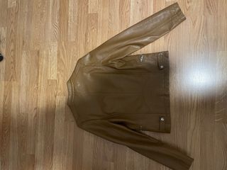 Chaqueta de cuero mujer marrón