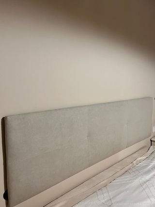 Cabecero de tela perla de ancho son 3cm