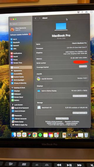 MacBook Pro 16” 2020 en muy buen estado