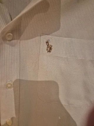 Camisa Ralph Lauren Beige/Blanca