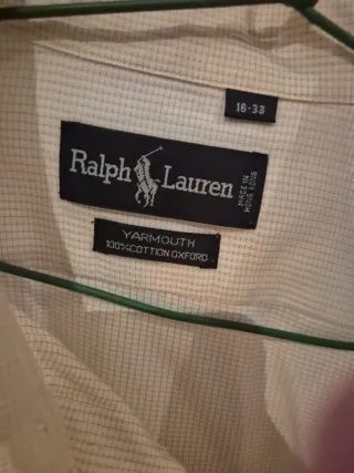 Camisa Ralph Lauren Beige/Blanca