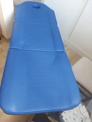 Sillón-camilla 3 cuerpos cuero azul