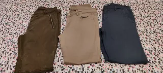 Oferton 3 Pantalones Zara Mujer,tallas M.