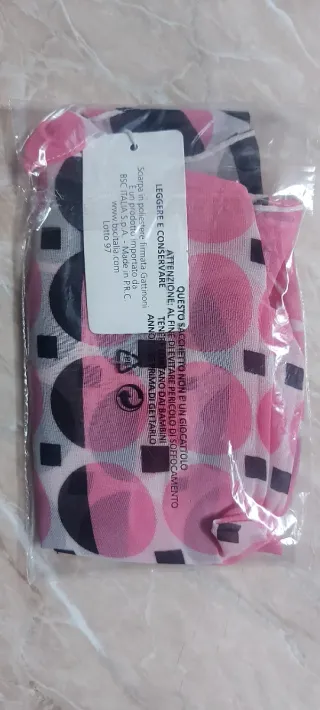 Foulard Gattinoni rosa e nero