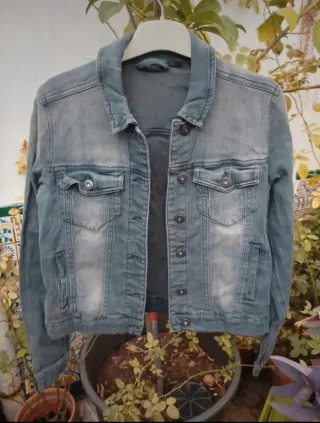 Chaqueta Vaquera Vintage Azul/Gris