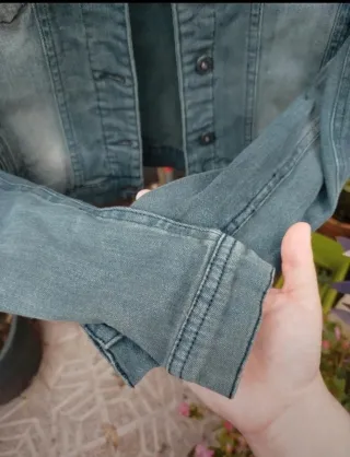 Chaqueta Vaquera Vintage Azul/Gris