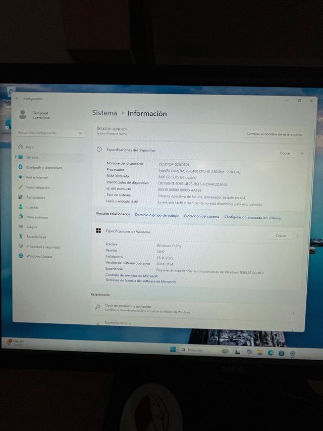 Ordenador sobremesa completo