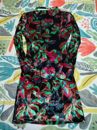 Vestido Terciopelo Estampado Floral