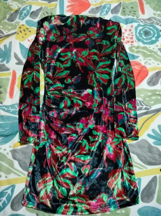 Vestido Terciopelo Estampado Floral