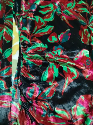 Vestido Terciopelo Estampado Floral