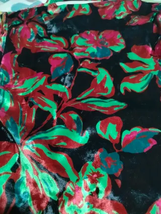 Vestido Terciopelo Estampado Floral