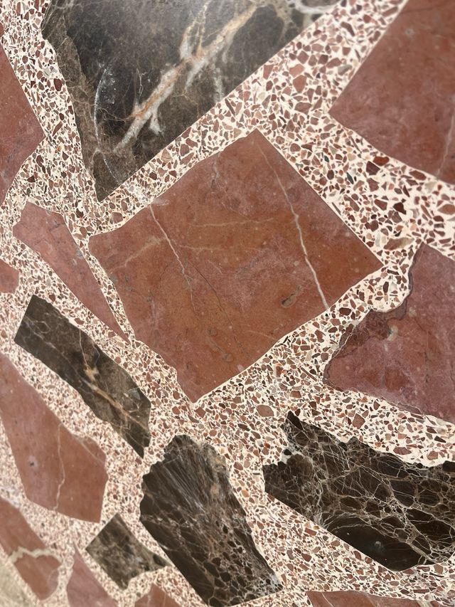 Tablero mesa redondo terrazo