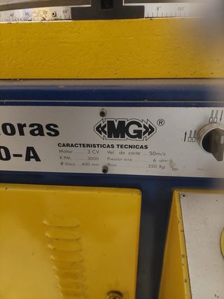 Tronzadora MG. Máquina de corte industrial Tronzad