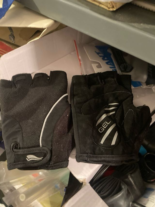 Guantes Ciclismo Gel Cortos Negros crivit
