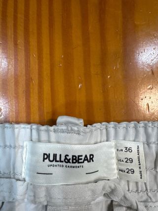 Bermudas de gabardina beige