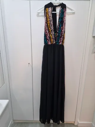 Vestido largo fiesta lentejuelas