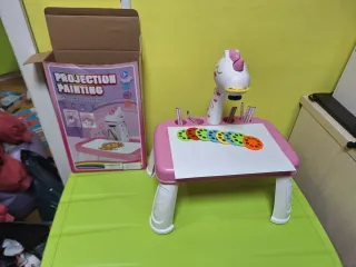 Mesa proyector dibujo unicornio infantil